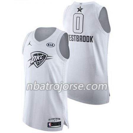 Män Oklahoma City Thunder Tröja Russell Westbrook 0 2018 All Star Jordan Brand Vit Swingman Män Oklahoma City Thunder Tröja Russell Westbrook 0 2018 All Star Jordan Brand Vit Swingman